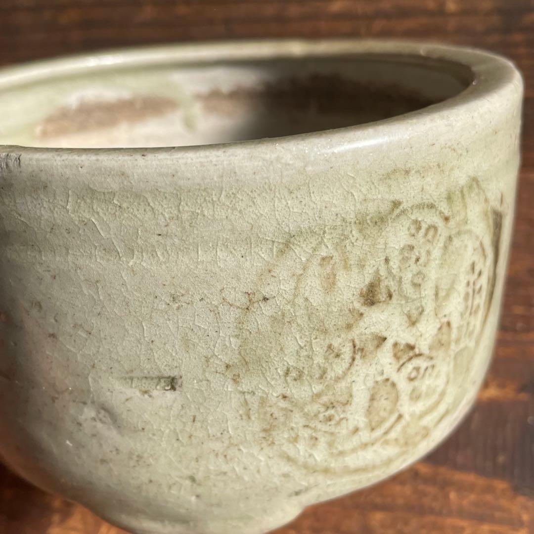 御深井三足香炉 江戸時代 御深井焼 古美濃 古瀬戸 灰釉陶器 骨董 古美術