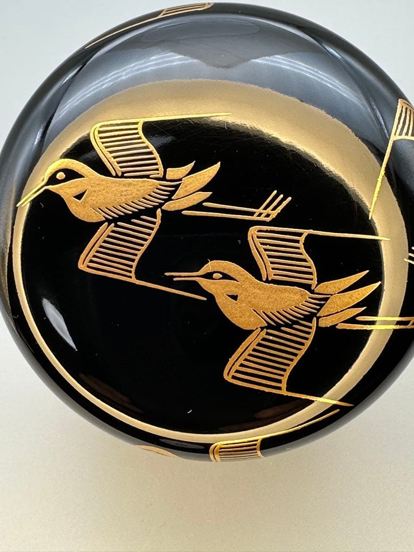 茶道具　棗　新井司峰　千鳥蒔絵