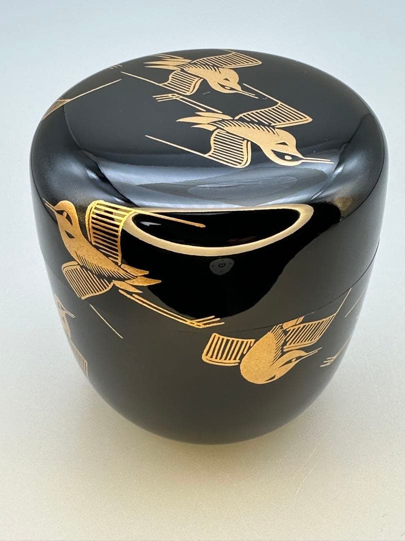 茶道具　棗　新井司峰　千鳥蒔絵