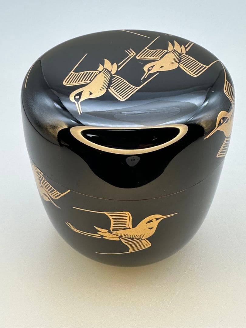 茶道具　棗　新井司峰　千鳥蒔絵