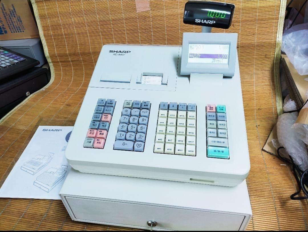 シャープレジスター　XE-A407　PC連携売上管理　上位機種　060111
