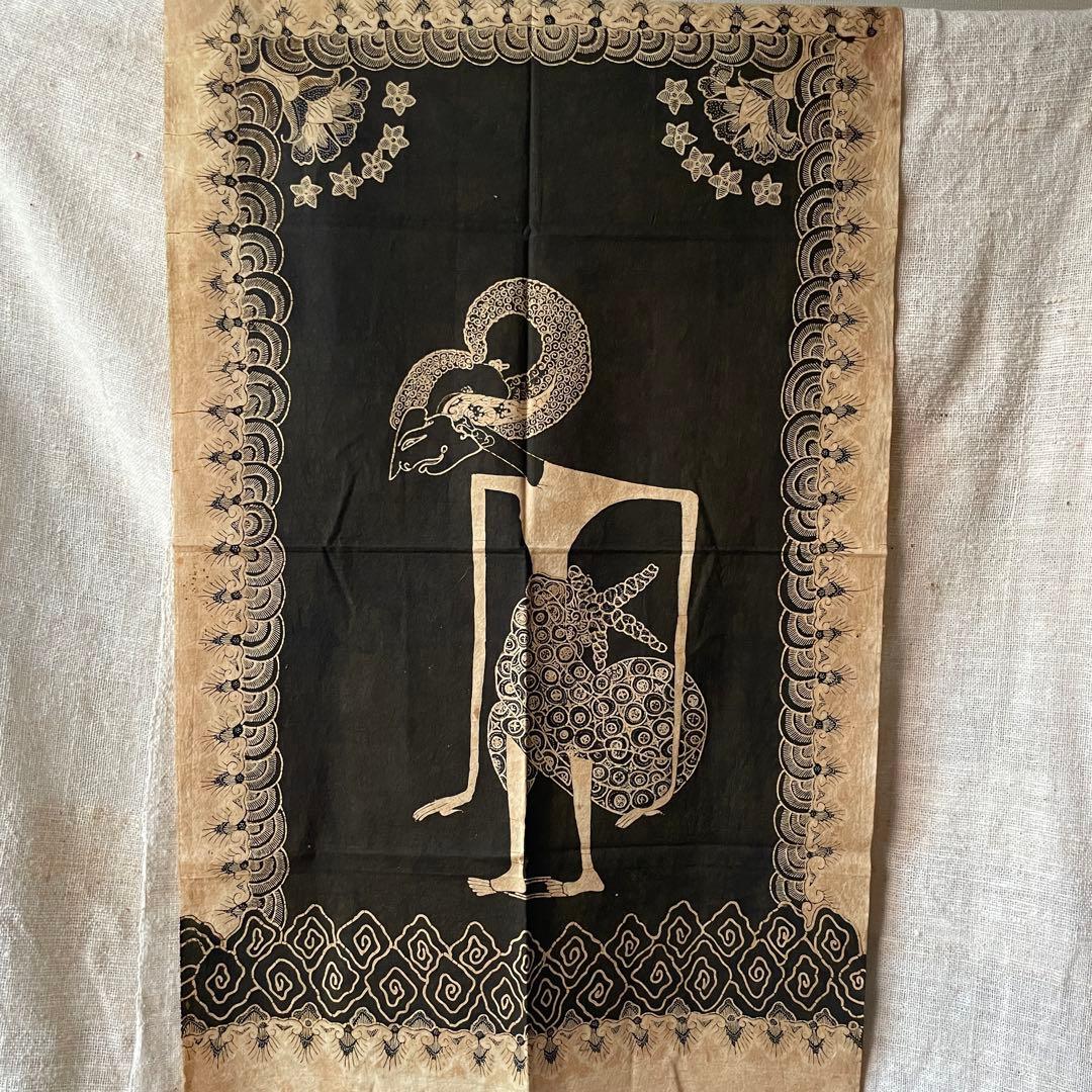 インドネシア　手描きバティック　ワヤン　アンティーク