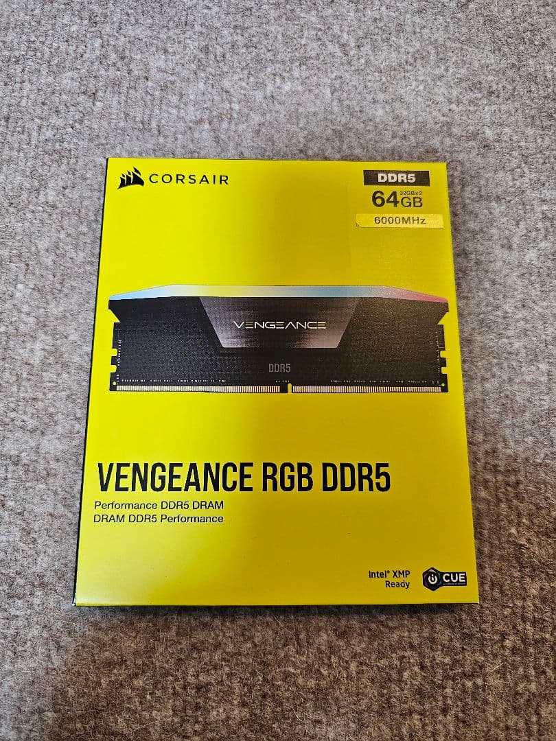 メモリー CORSAIR VENGEANCE RGB DDR5 64GB 6000MHz