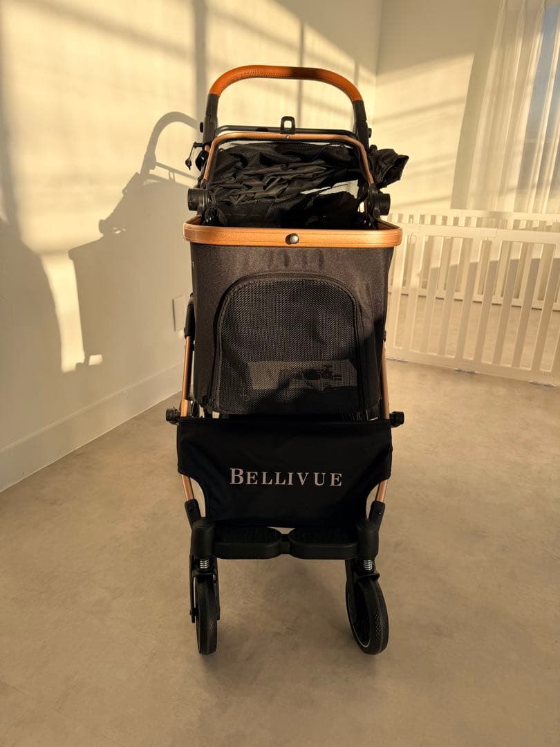 未使用 開封済み BELLIUVE ペットカート ブラック 25kgまで　分離式