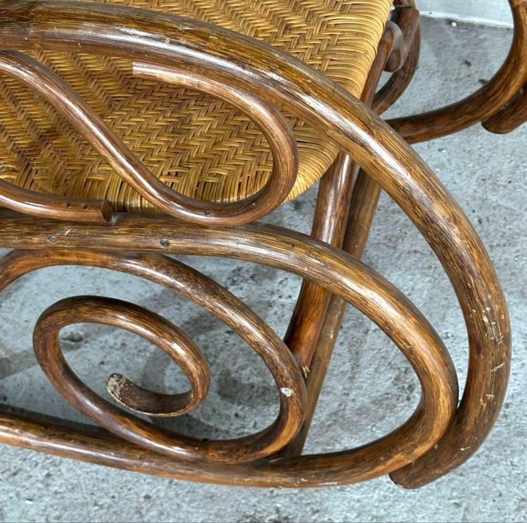 ꧁チワワ꧂ラタン ロッキングチェア　ヴィンテージ　送料込　アンティーク