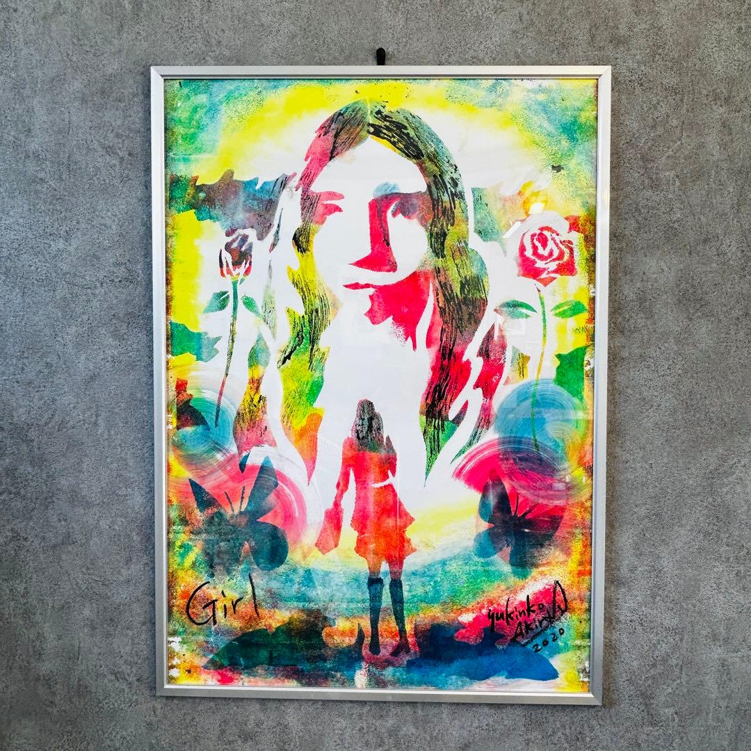 希少 ユキンコアキラ 直筆サイン入り　B2 額装　ゴットオブタレント出演