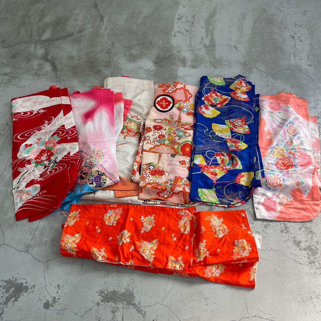 子供　七五三 アンティーク着物　リメイクセット