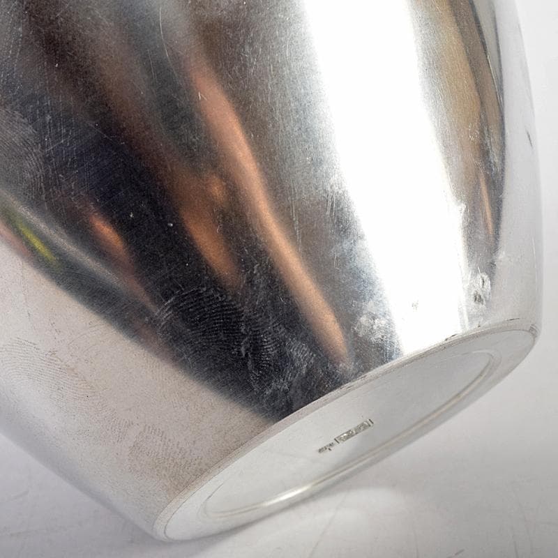 煎茶道具　浪華錫半造　上錫製　茶壷　茶心壷　約644ｇ　共箱　M　R8521