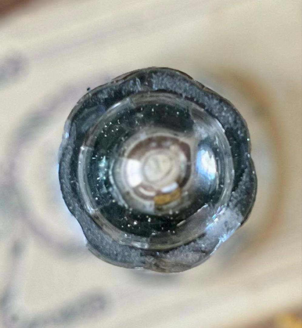 アンティーク　梅型コップ　剣先コップ　ウランガラス　和ガラス　古道具　大正ロマン