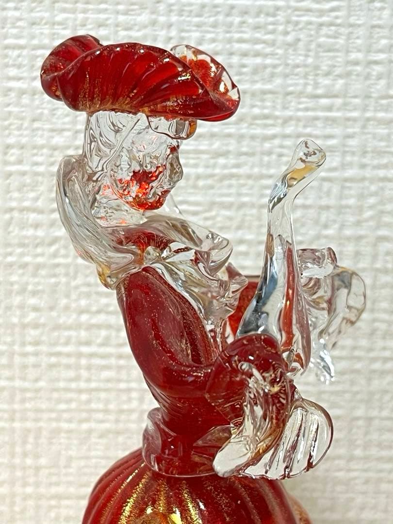 【希少・美品】ベネチアンガラス フィギュリン 人形 ヴェネチアン アンティーク