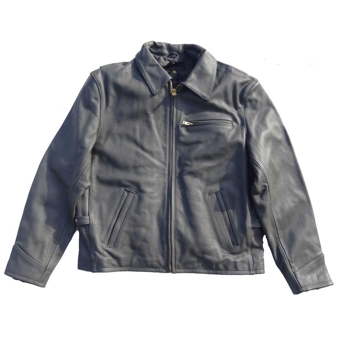 超美品モーガン メンフィスベルライダース 革ジャン本革レザー 灰42 中田商店