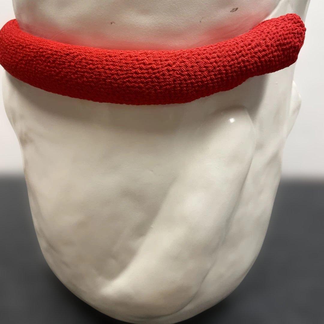 陶器 招き猫 置物 福よ来い　高さ約34cm レトロな工芸品　コレクション