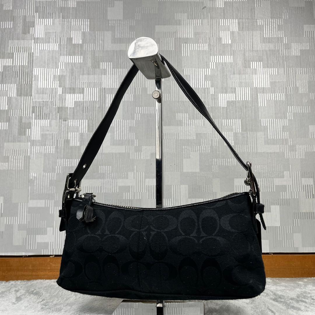 COACH コーチ アクセサリーポーチ ブラック 黒 シグネチャー