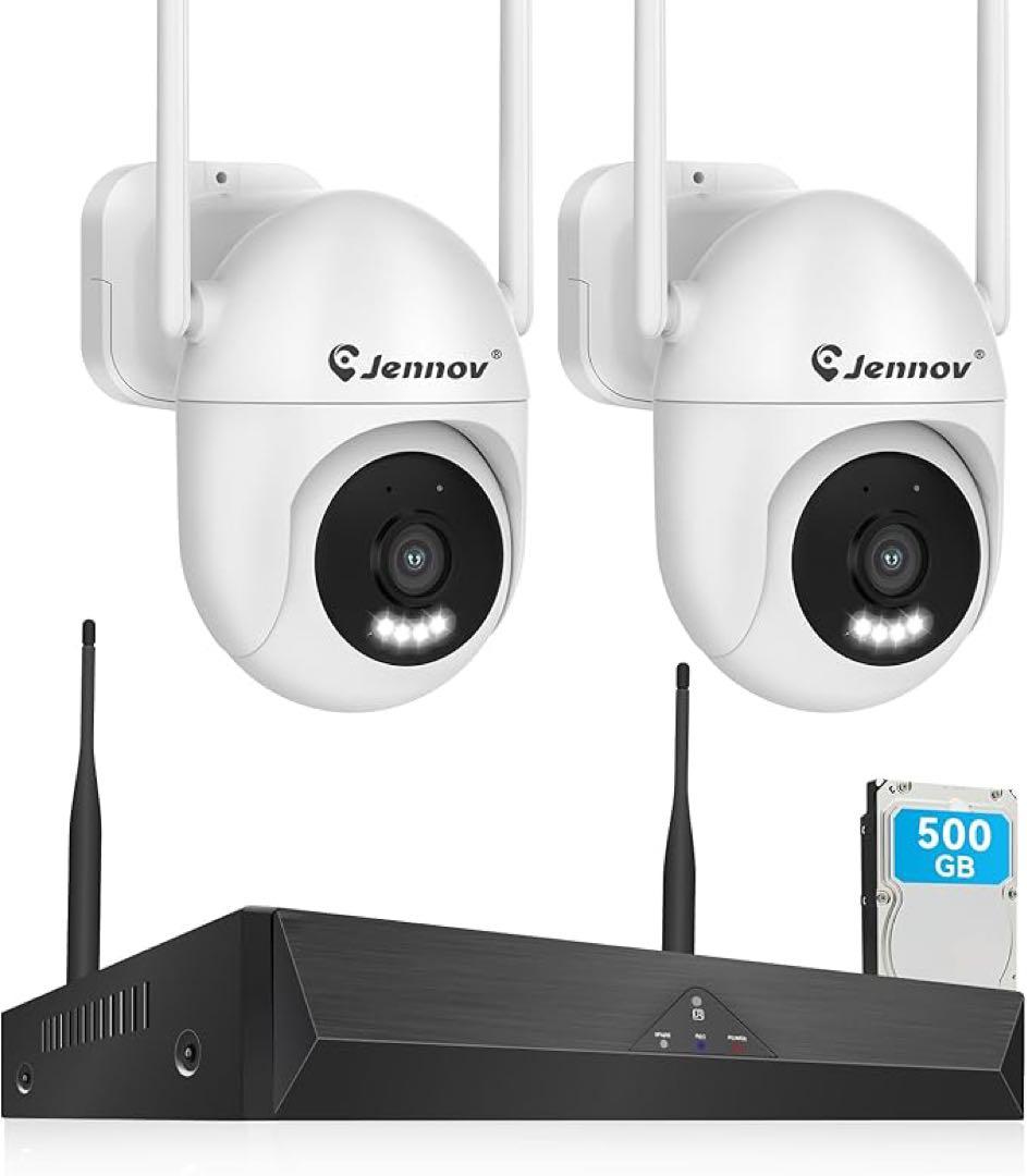 JENNOV 防犯カメラ 屋外 800万画素対応可 360°広角撮影