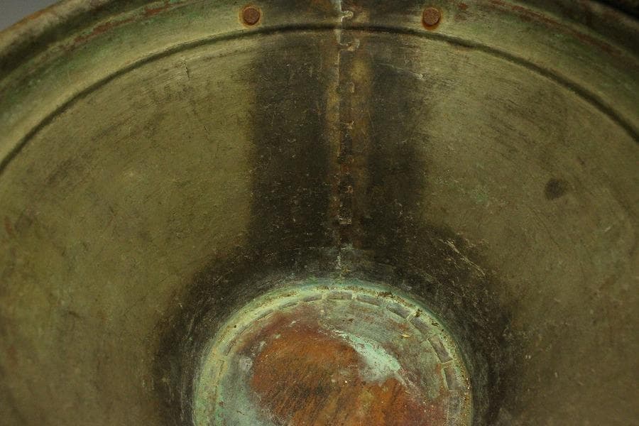 アンティーク ブロンズ バケツ 銅製(メ1064)