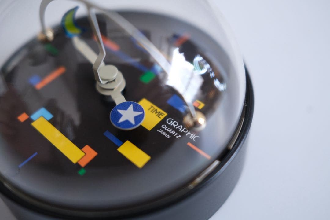 希少当時物ポストモダンスペースエイジ置時計ツインバードレトロ