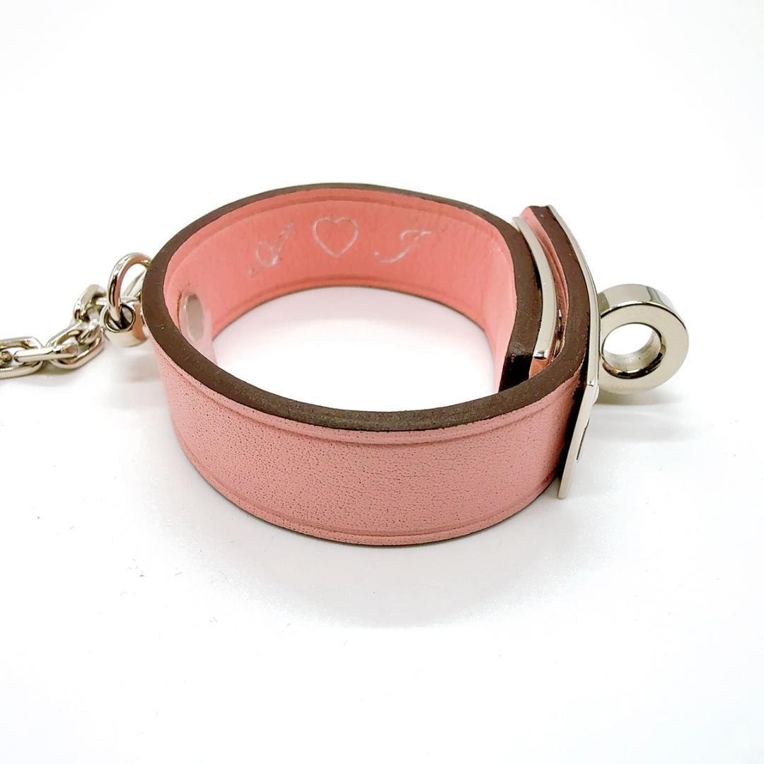 ◇エルメス◇レザー/ケリー/グローブホルダー/ピンク/シルバー金具