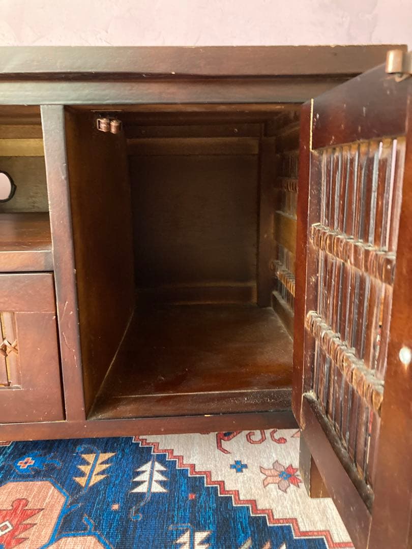 テレビ台 引き出し付き ダークブラウン　アジアン家具