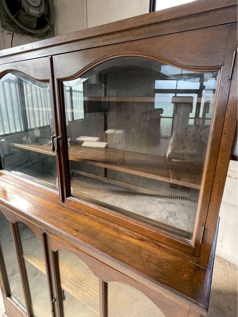 激レア‼️イギリス　アンティーク　丸足　キュリオケース　什器　キャビネット　英国