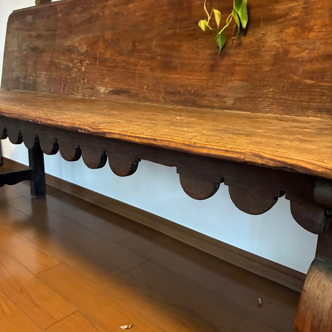 インド　アンティーク　長椅子　ベンチ