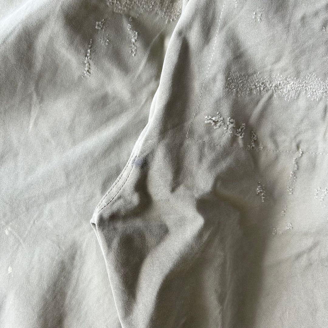 ジャーナルスタンダードラックス ビッグチノ チノパン M ベージュ ダメージ加工