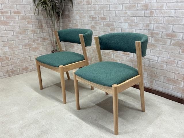 ダイニングテーブルセット　４人掛け　オーク　ナチュラル / グリーン　新品