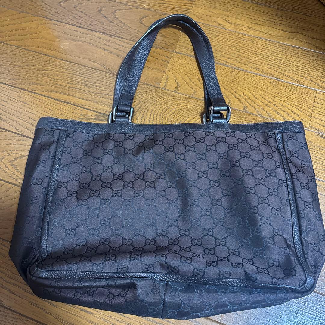 GUCCI GGパターン ハンドバッグ ブラウン