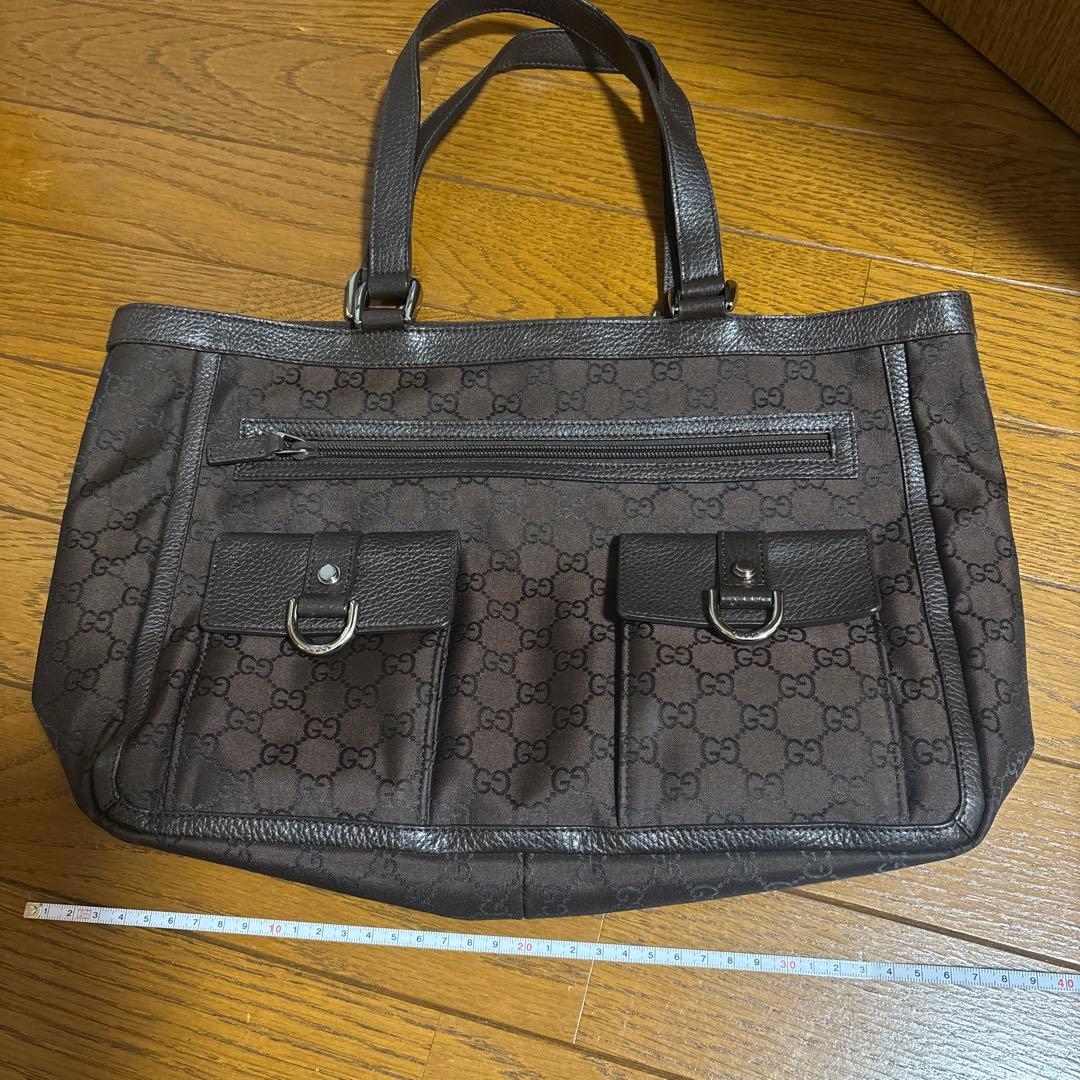 GUCCI GGパターン ハンドバッグ ブラウン
