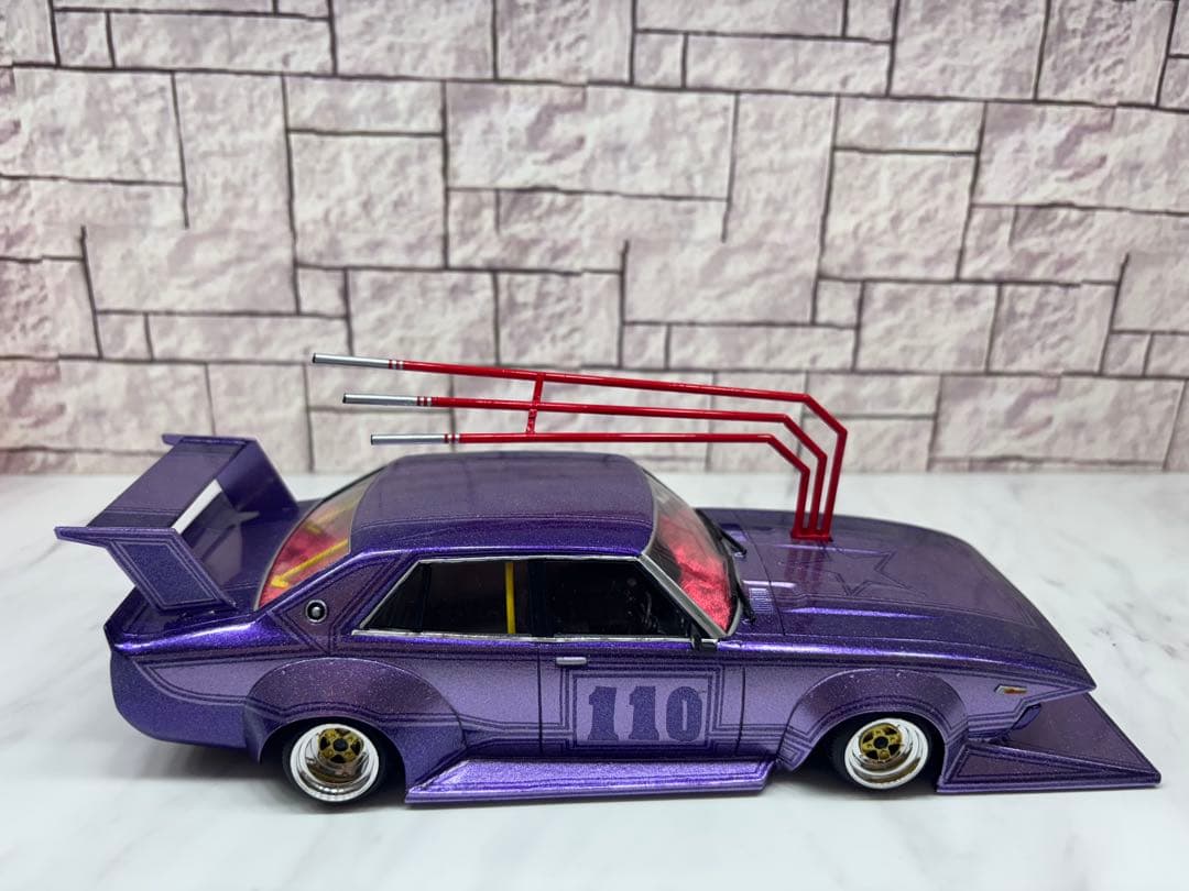 アオシマ　ケンメリ4ドア　完成品　1/24 メタリックブルー