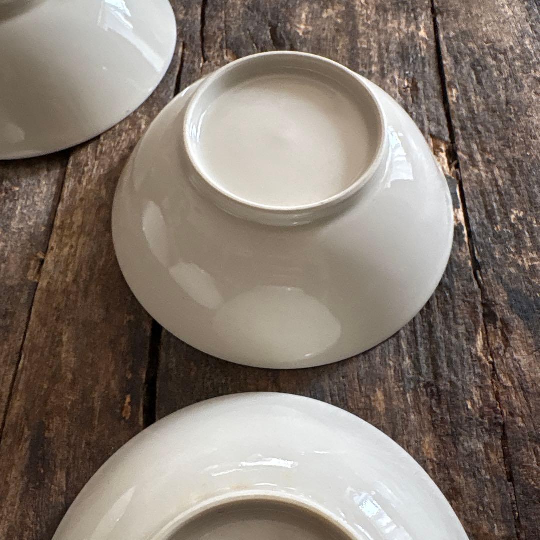 希少　砥部焼　淡黄磁　深皿　五客　白磁　白高麗