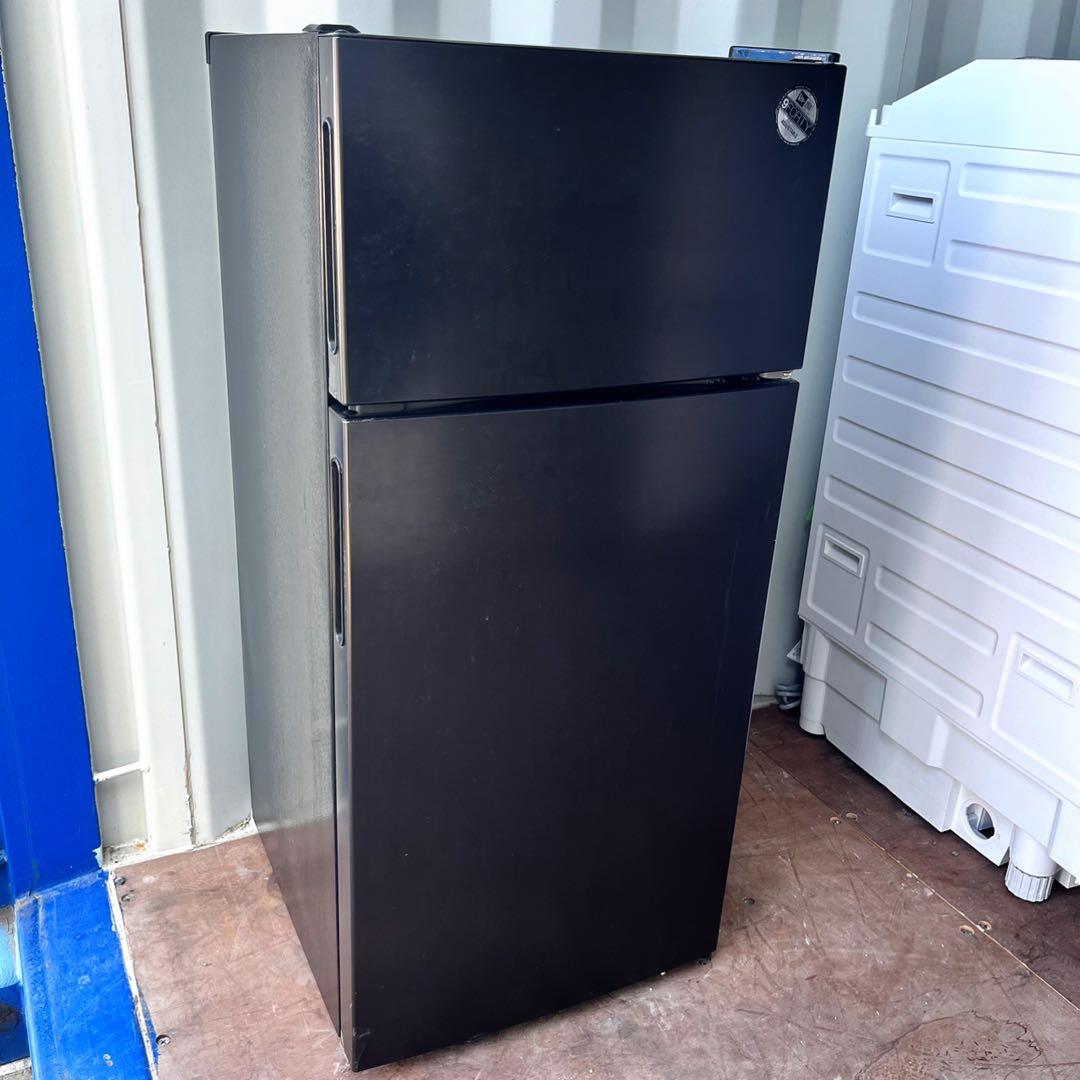 取付無料！コンパクト便利サイズ スタイリッシュダークシルバー冷蔵庫！洗濯機