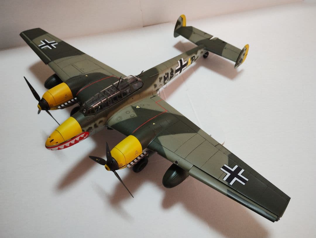 プラモデル完成機　1/48　メッサーシュミットBf110D-3