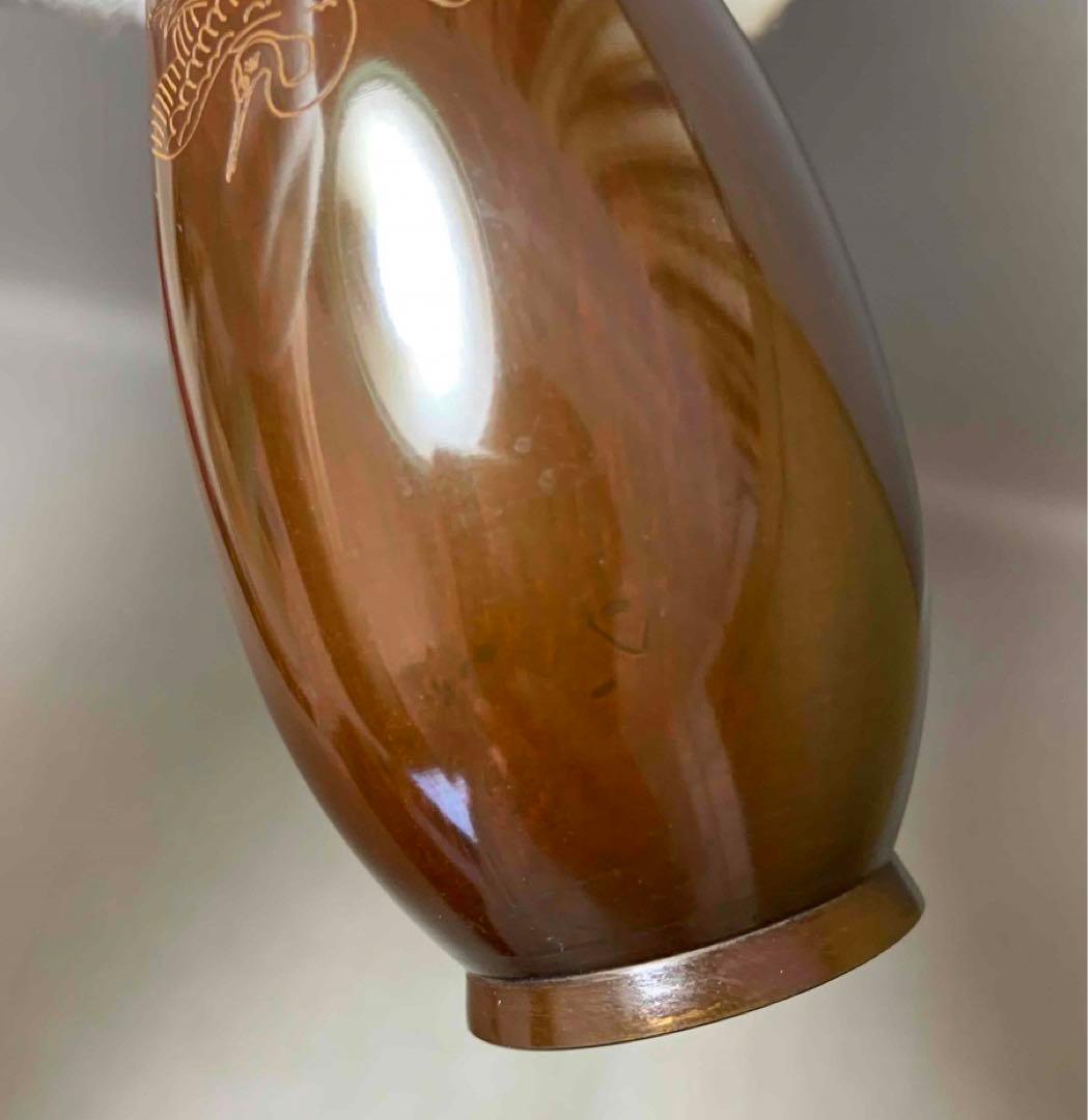 茶道具　鶴の絵　花入　竹影堂