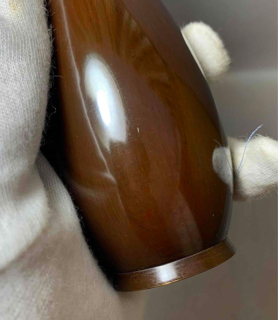 茶道具　鶴の絵　花入　竹影堂