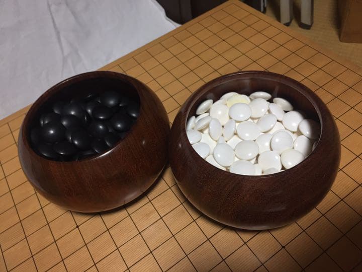 碁盤　碁石セット 本蛤碁石 木製 脚付