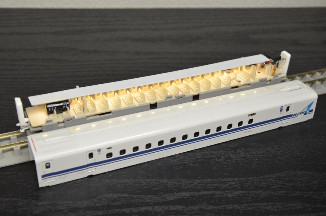 【軽加工品】KATO N700A 東海道新幹線 16両フルセット 自作室内灯付き