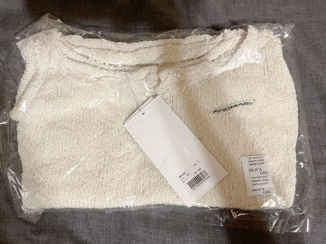 アンドマリー andmary cotton ribbon tank ivory