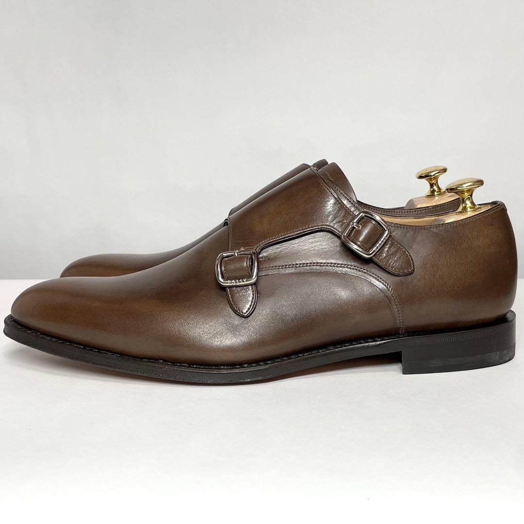 【新品同様✨️】BALLY バリー ダブルモンク ブラウン US9EEE 革靴