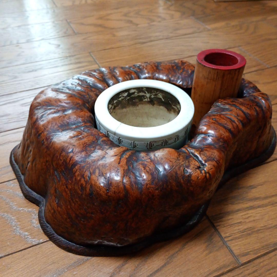 煙草盆　天然木製　アンティーク　骨董品