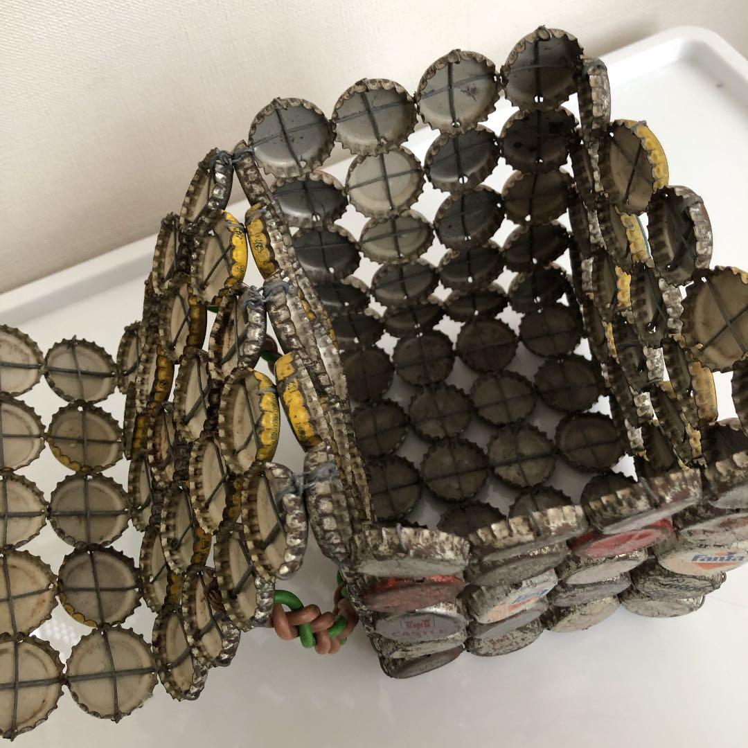 王冠のビンテージ　bag  レトロ　ボトルキャップ