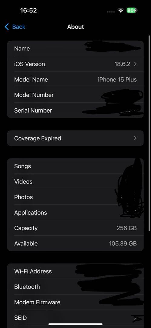 iPhone 15 Plus 256GB ブラック 美品