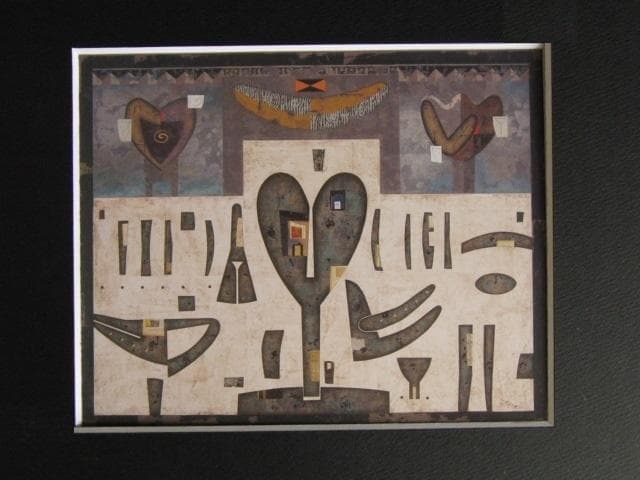 室越健美、宙の花、希少画集画、新品高級額・額装付、状態良好