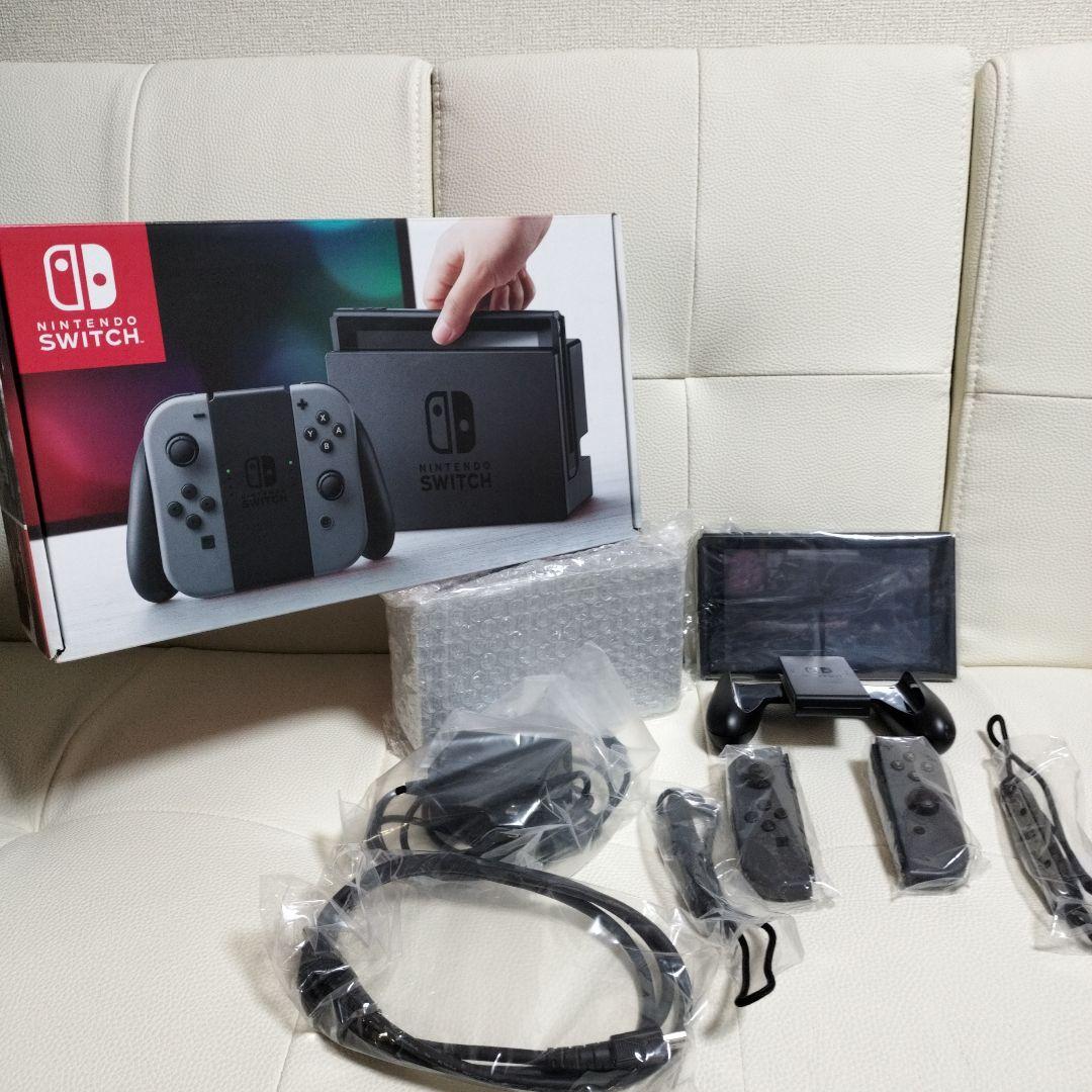 美品Nintendo Switch 本体 グレー 動作確認済 付属品付 初期化済