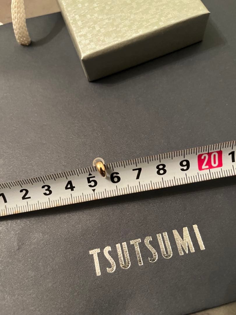 未使用　SUTSUMI ツツミ　K10イエローゴールドハーフフープピアス