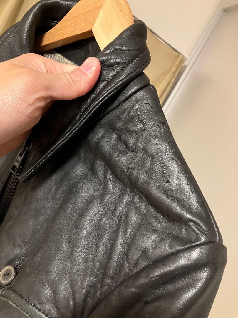 r*u様 ナンバーナイン　リブレザー07aw 傷あり