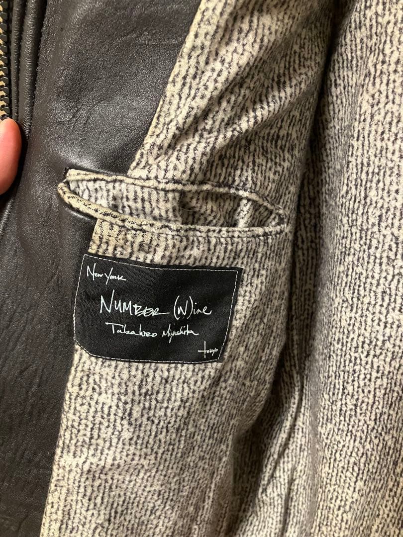 r*u様 ナンバーナイン　リブレザー07aw 傷あり