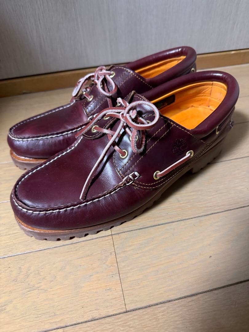 【定番】ティンバーランド デッキシューズ 3eye クラシック バーガンディ