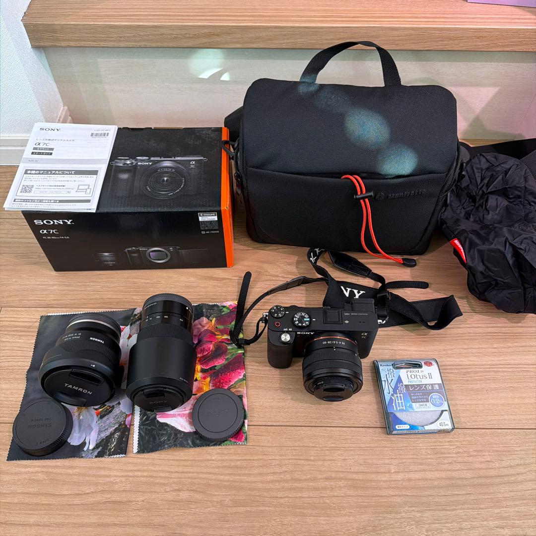 SONY α7C ミラーレス一眼 + SONY TAMRONレンズ2本