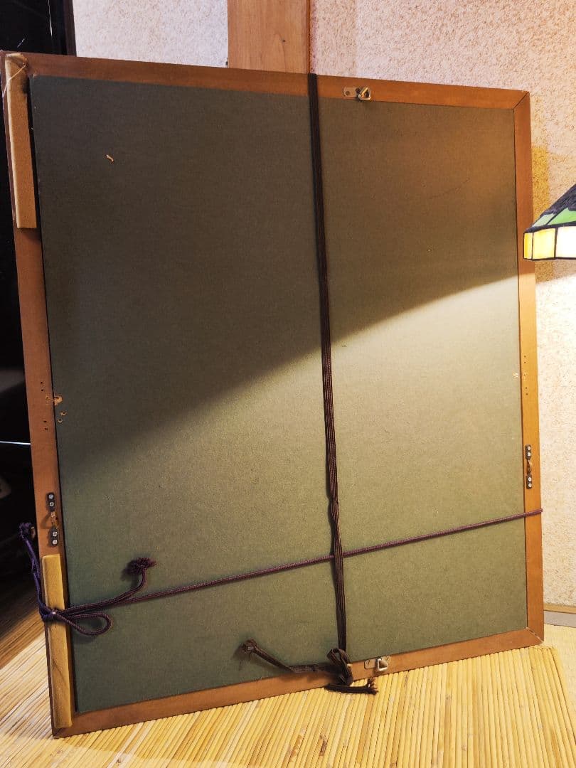 太田喜二郎【広沢の池】 油彩画 青緑色の風景画