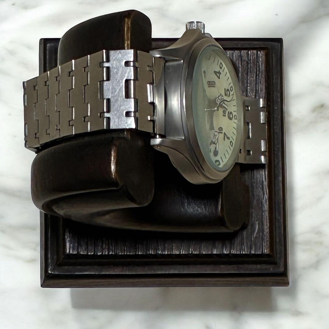 東京ディズニーランド SEIKOコラボ 夜光文字盤ミッキー 腕時計 シルバー